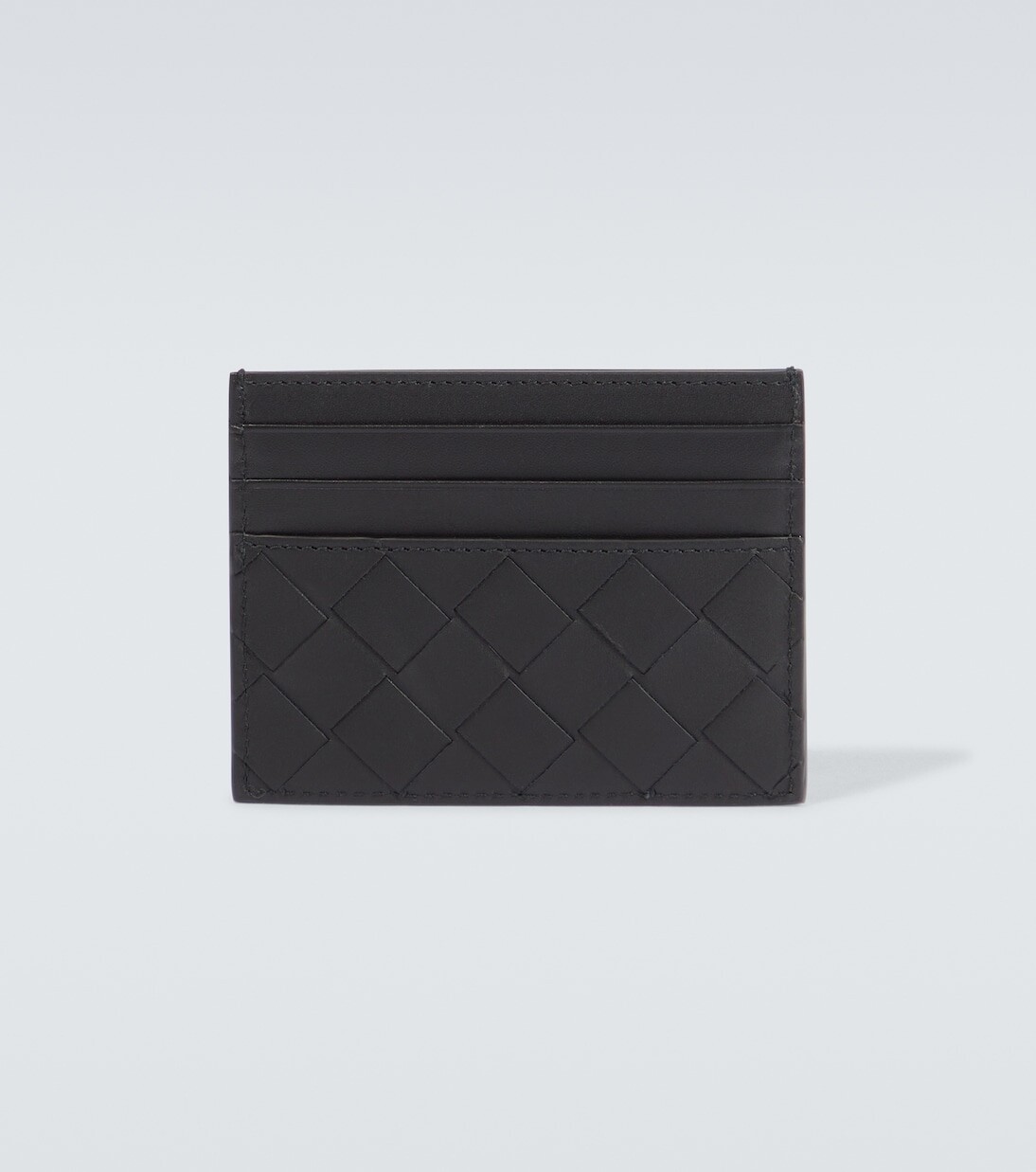 Визитница из кожи intrecciato Bottega Veneta, черный — фото 2