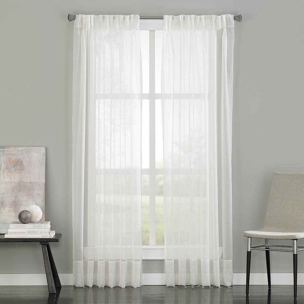 

Оконные шторы Soho Voile Pinch Pleat Window Curtainworks, белый