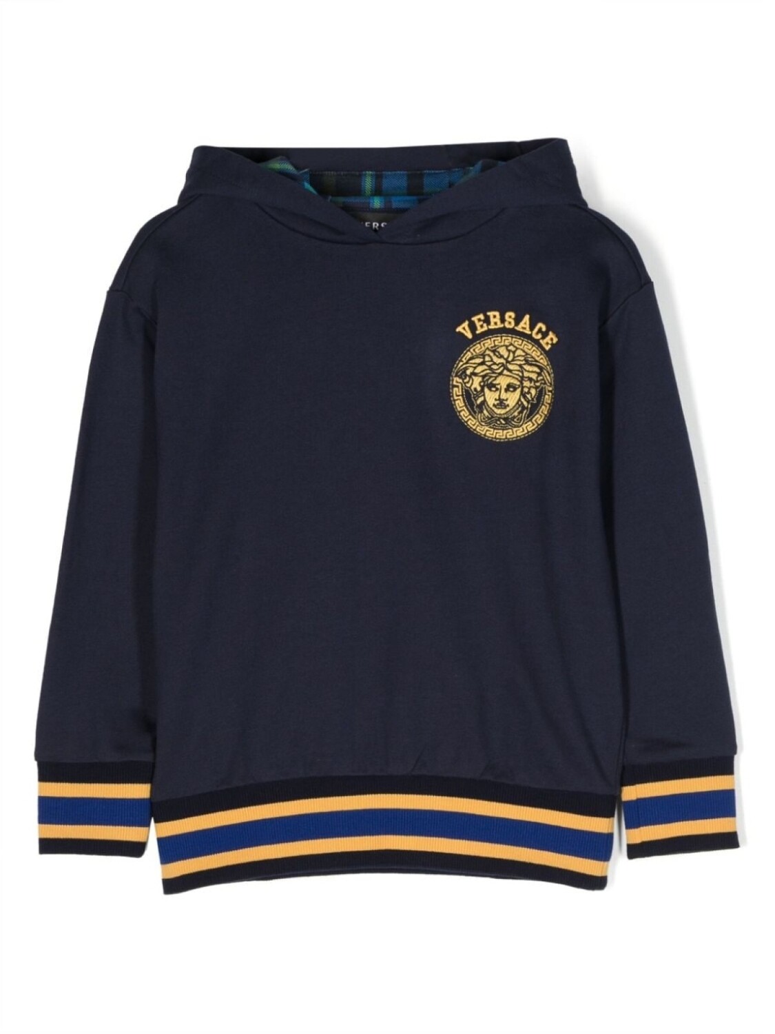 

Versace Kids худи Tartan Medusa, синий