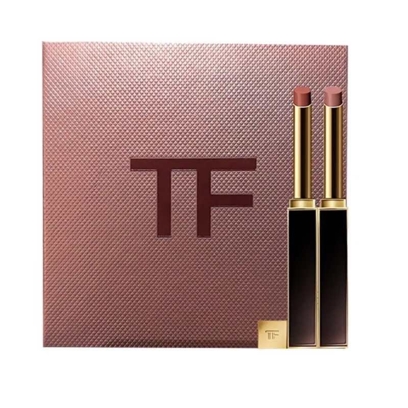 TOM FORD Набор ультратонких матовых помад TF Brand New, 0,9 г*2, подарок на день рождения, Ultra Fine Tube 151+Ultra Fine Tube 155-Pink Box