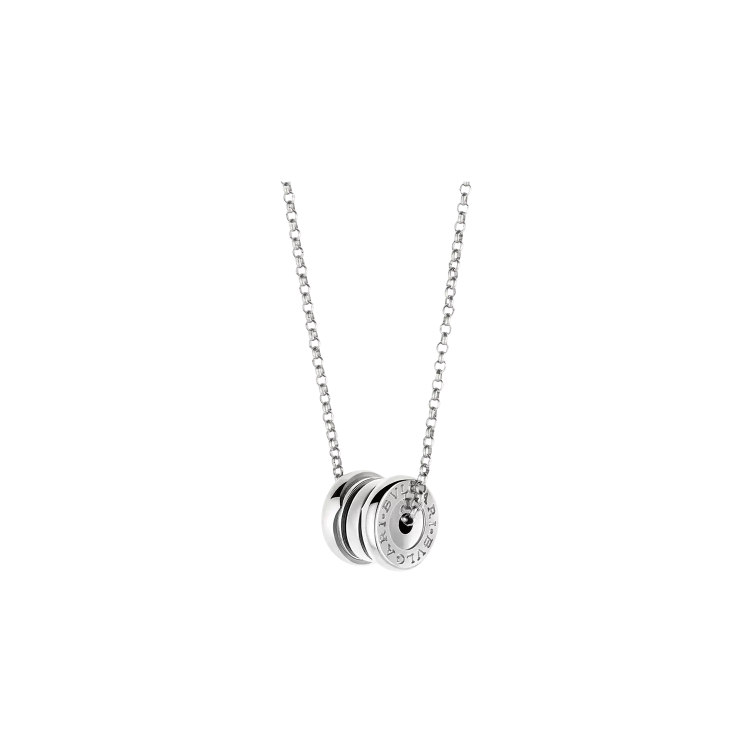 

Колье Bulgari B.zero1 из белого золота с подвеской и цепочкой