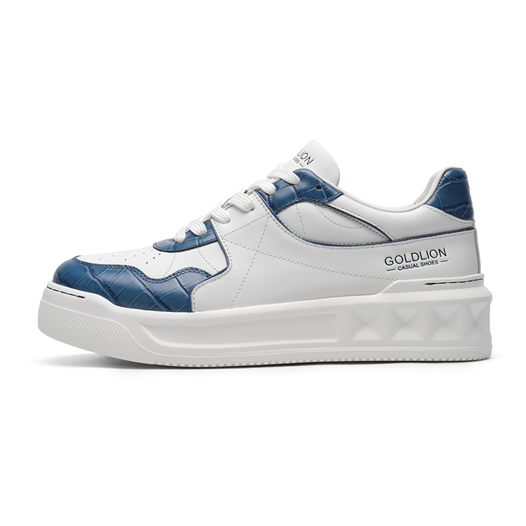 

Легкие низкие мужские кроссовки для скейтбординга GOLDLION, White/Blue