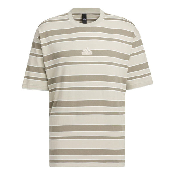 

Футболка sportswear fl stripe t-shirt asia sizing 'tan olive green' Adidas, бежевый