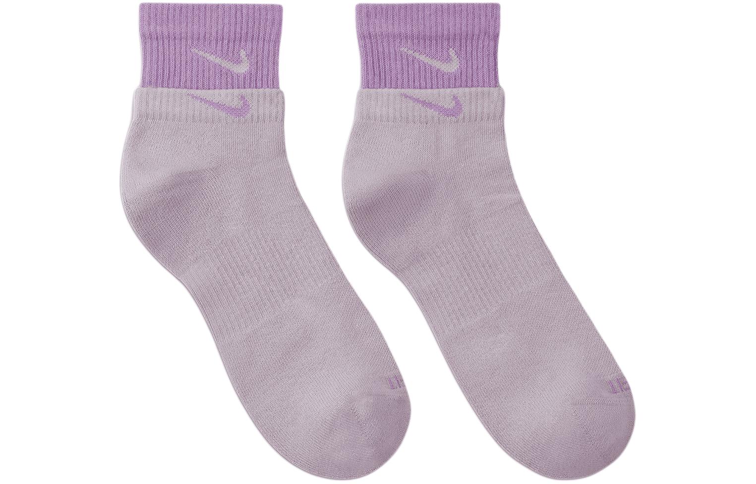 Унисекс носки мид-кальф Nike, 1 pack (серый фиолетовый) — фото 4