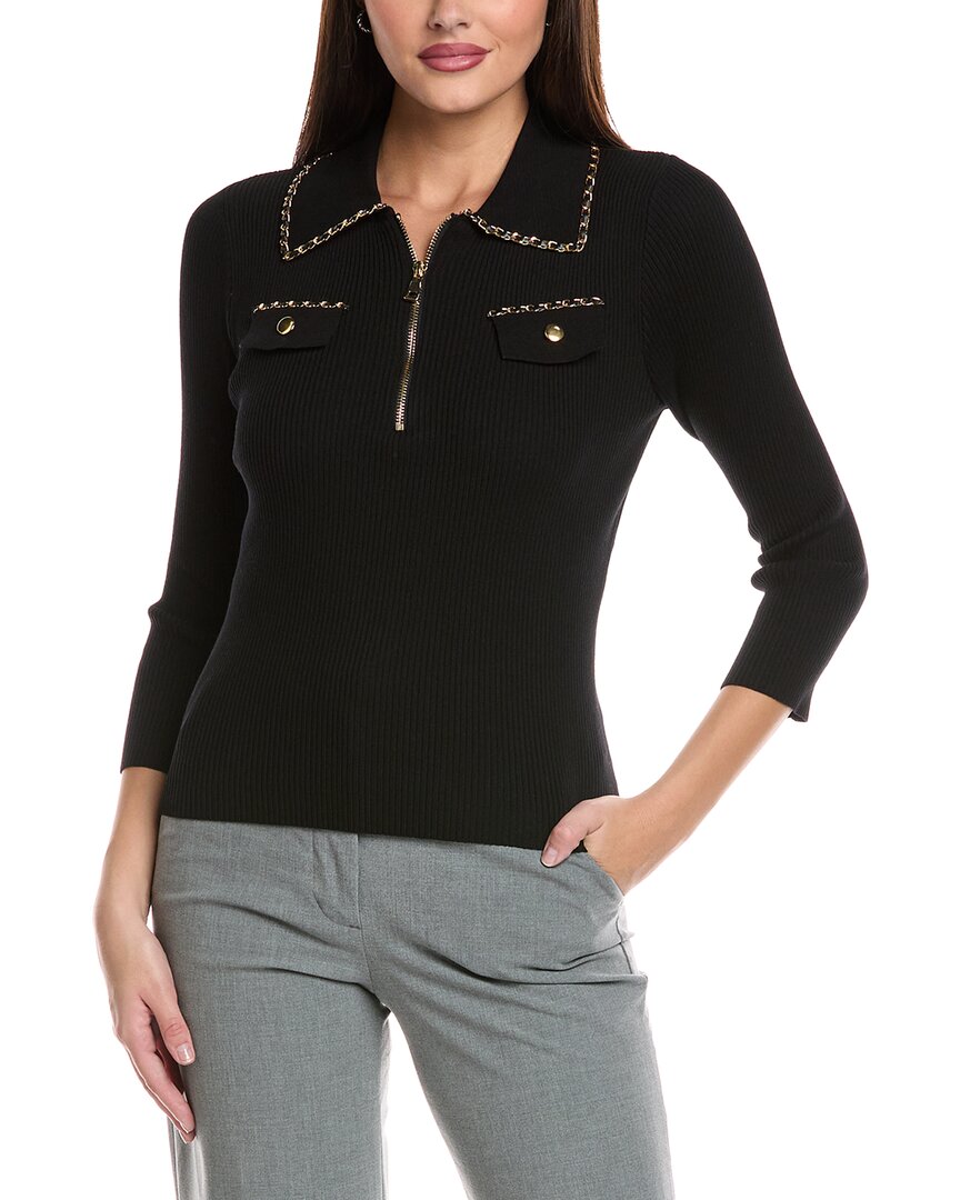 

Nanette Nanette Lepore Свитер с четверть-молнией, черный