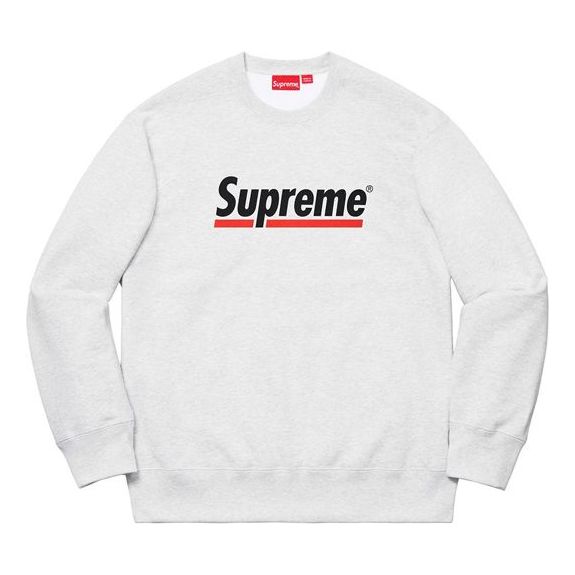 

Худи Supreme SS20 Week 2 Underline Crewneck logo Round Neck Pullover Unisex light grey