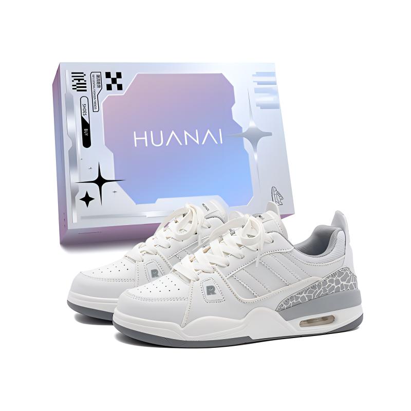 

HUANAI Легкие низкие скейтерские кроссовки унисекс белые, цвет White
