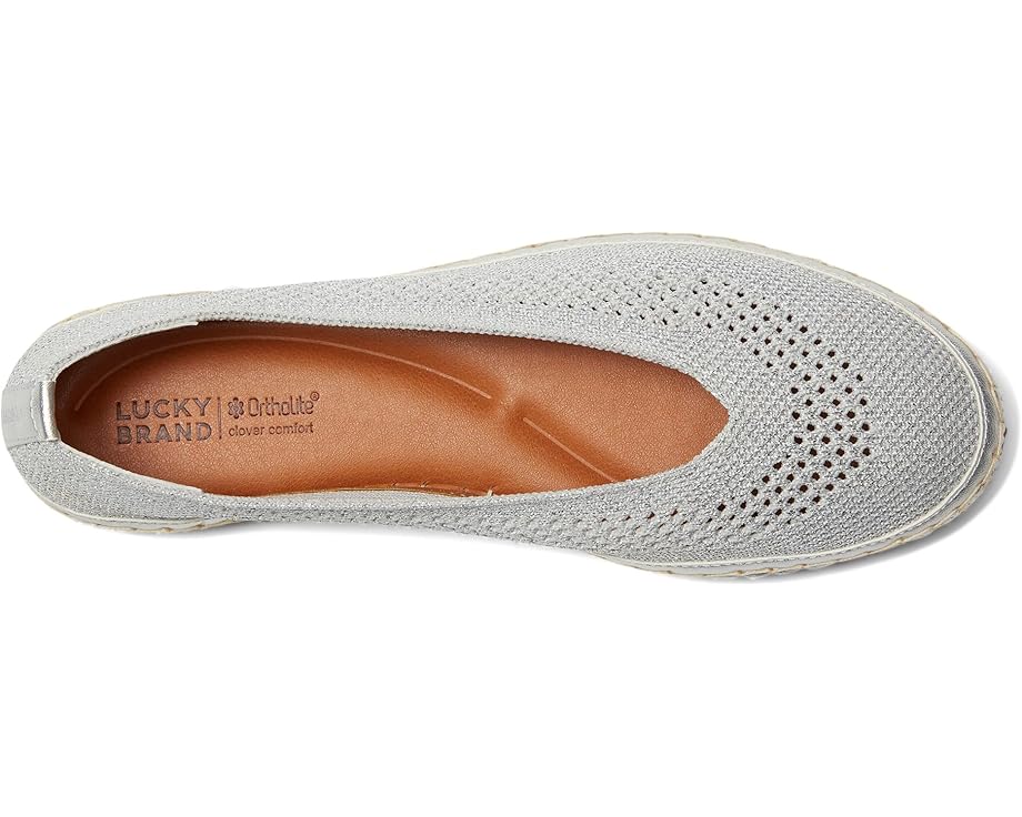 Балетки Lucky Brand Orena Knit Espadrille Sandals, серебряный — фото 2