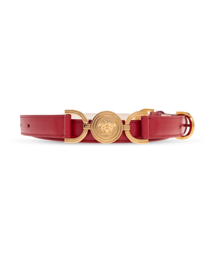 

Кожаный ремень Versace, красный