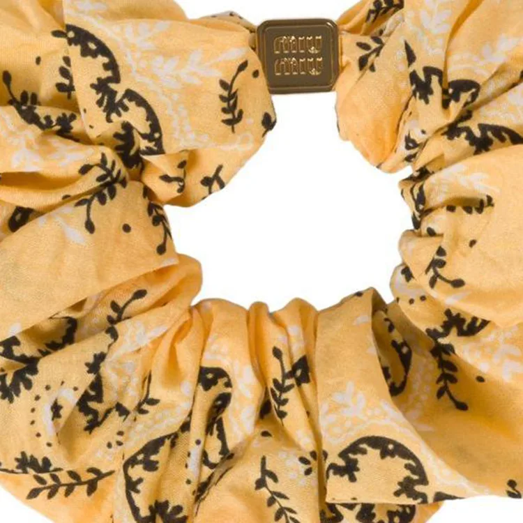 MIU MIU Женская желтая резинка для волос Fabric — фото 2