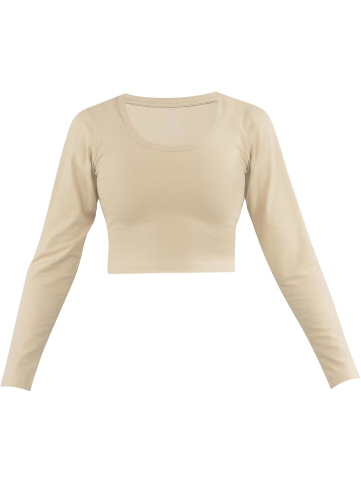 

Лонгслив Janice Damen crop Langarmshirt Nerja, бежевый