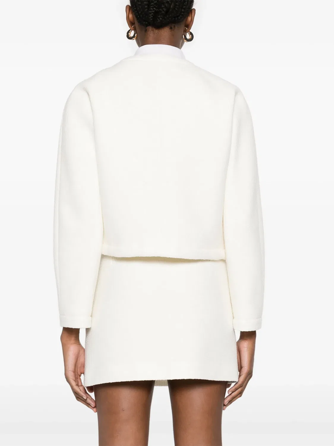 Пиджак Gucci из ткани букле, классический крой, белый — фото 4