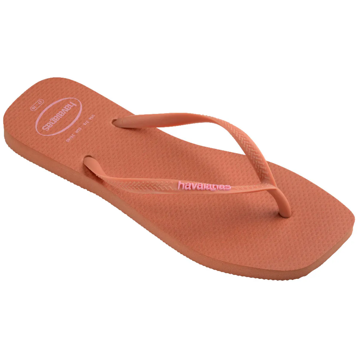 Женские сандалии Hav. Тонкий квадратный логотип Pop Up Pink Clay 412 Havaianas, цвет Azul Cielo — фото 2