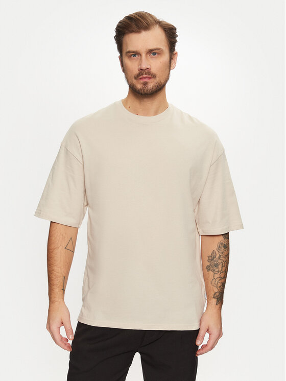 

Футболка оверсайз Charge 12259975 Jack&Jones, бежевый