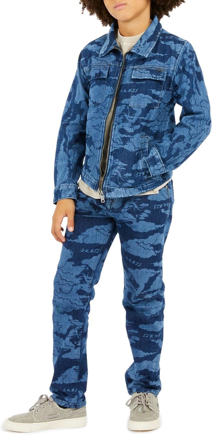 

Футболка GUESS для мальчиков Eco Oversize с вышитым логотипом, Pasadena Stone