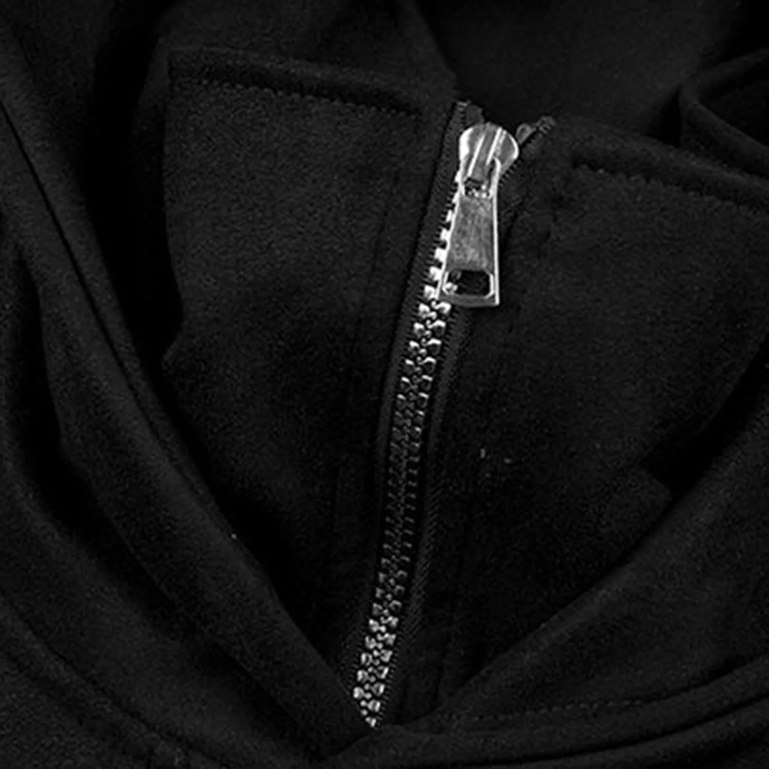 Толстовка с капюшоном для мужчин, длинный рукав, полумолния, Plus Size, с большими карманами — фото 2