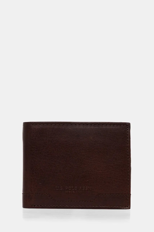 

Кожаный кошелек Sti.H Wallet U.S. Polo Assn., коричневый