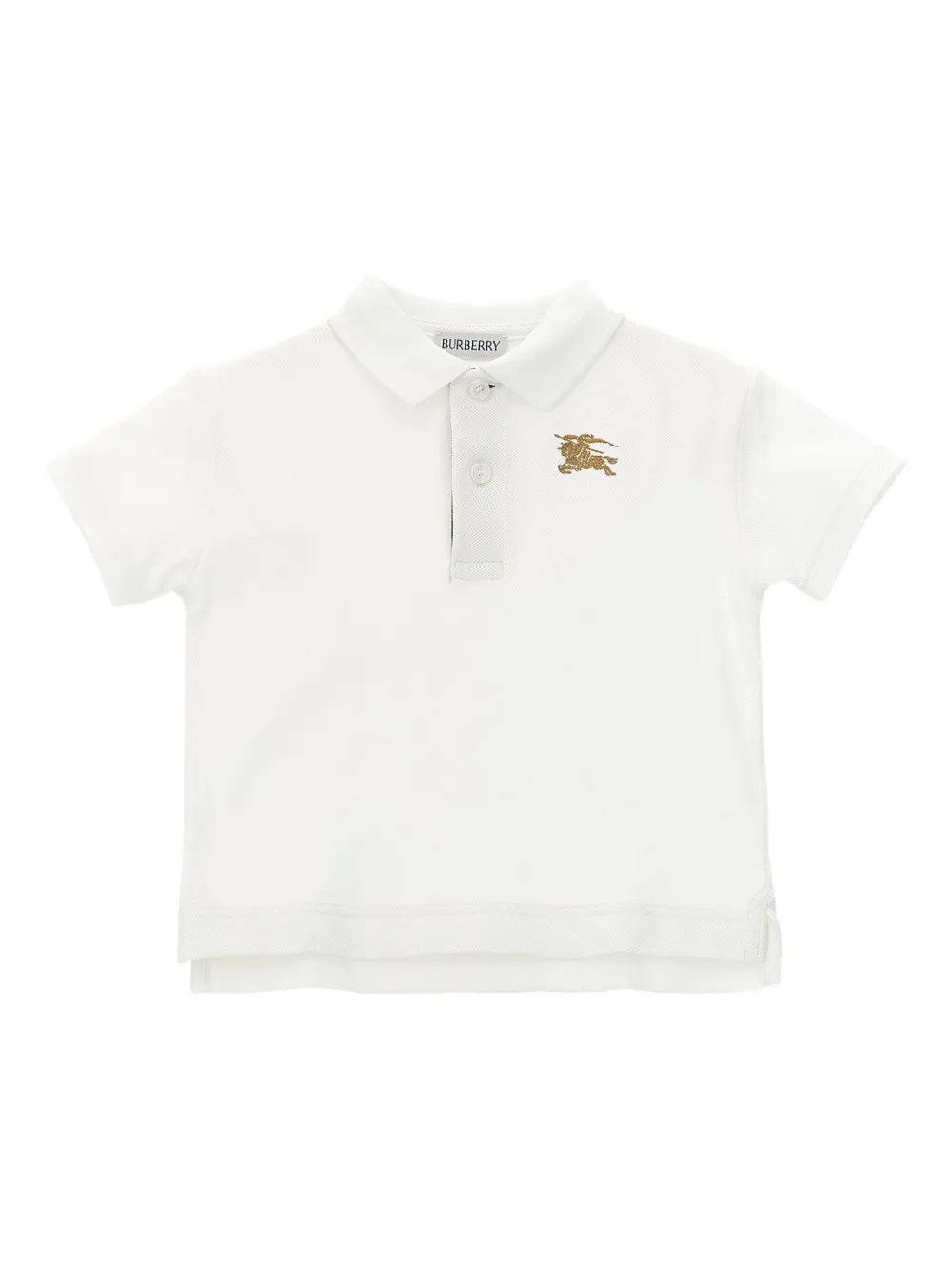 

Рубашка поло с вышивкой EKD BURBERRY KIDS, белый