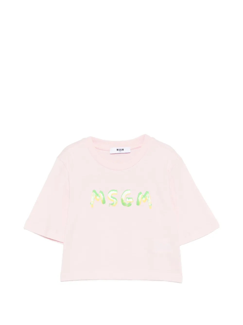 

Футболка с короткими рукавами Msgm Kids, розовый
