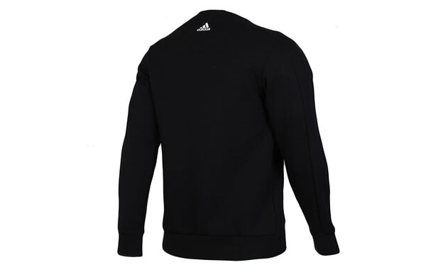 Толстовка sports jacket round neck pullover black Adidas, черный — фото 2