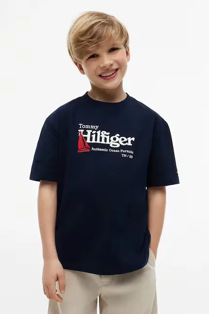 Футболка детская с принтом Tommy Hilfiger, синий