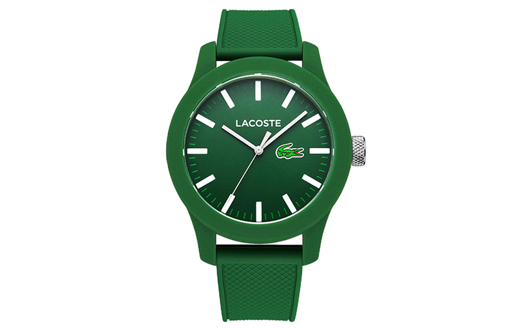 

LACOSTE Часы 12.12 Collection Wrist Watch Quartz Movement Resin Strap Green Dial Men's Watch