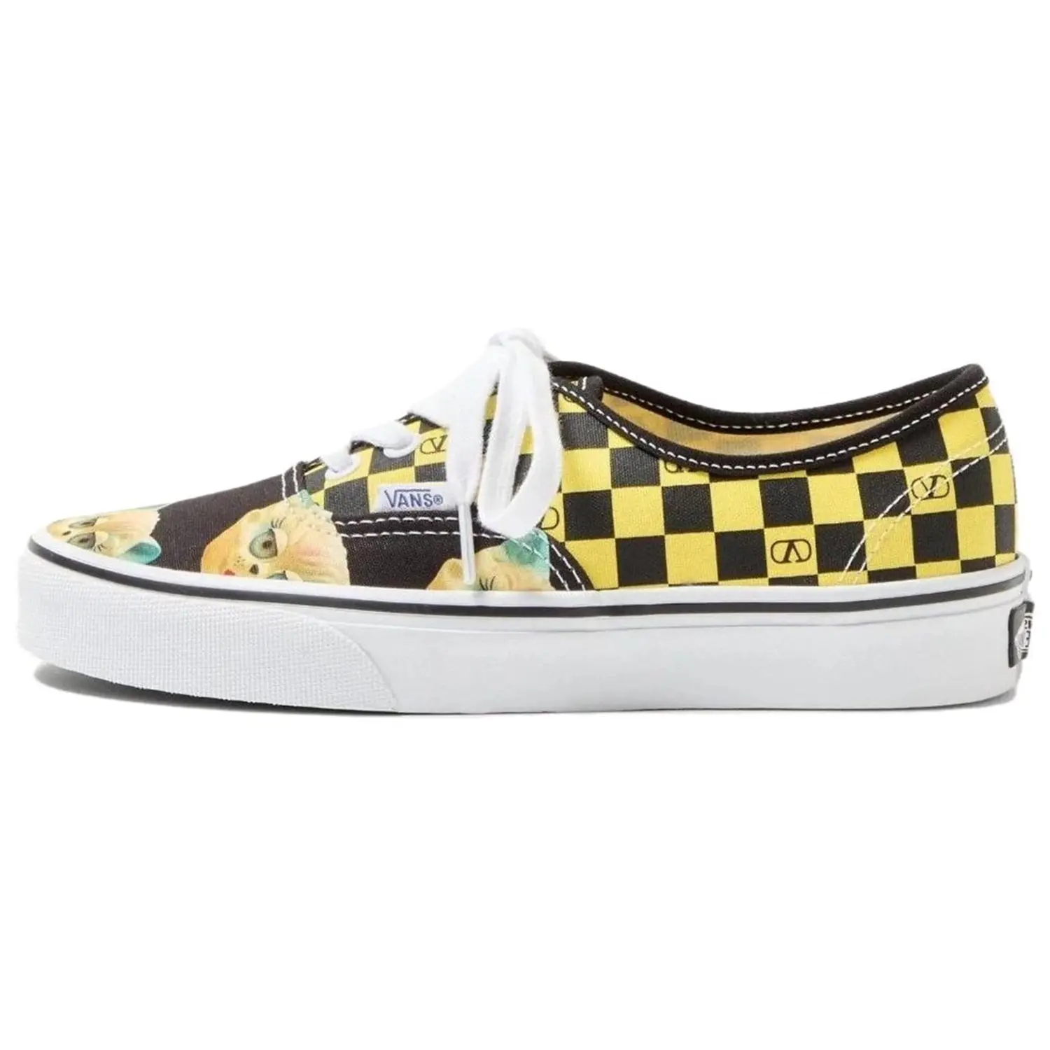 Vans Valentino x Authentic мужские скейтерские кроссовки black yellow