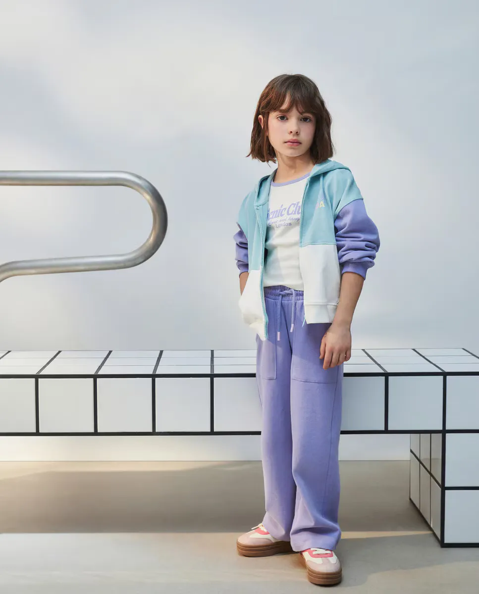 

Широкие брюки для девочки из флиса фэнтези Kids El Corte Inglés, лавандовый