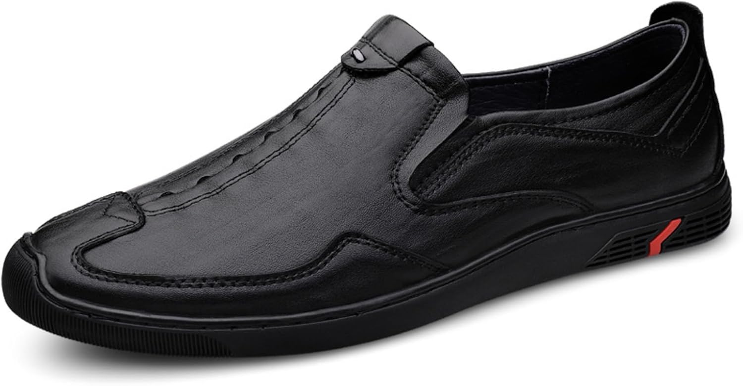 

Мужские слипоны - повседневные лоферы из кожи премиум-класса. Удобная обувь для ходьбы. Легкая модель, идеально подходящая для офиса и вождения. Натуральная коровья кожа Kpdwfms, черный