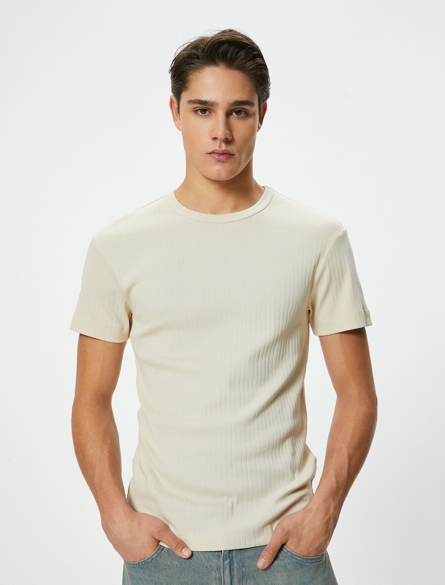 

Классическая футболка Koton Shirt, бежевый