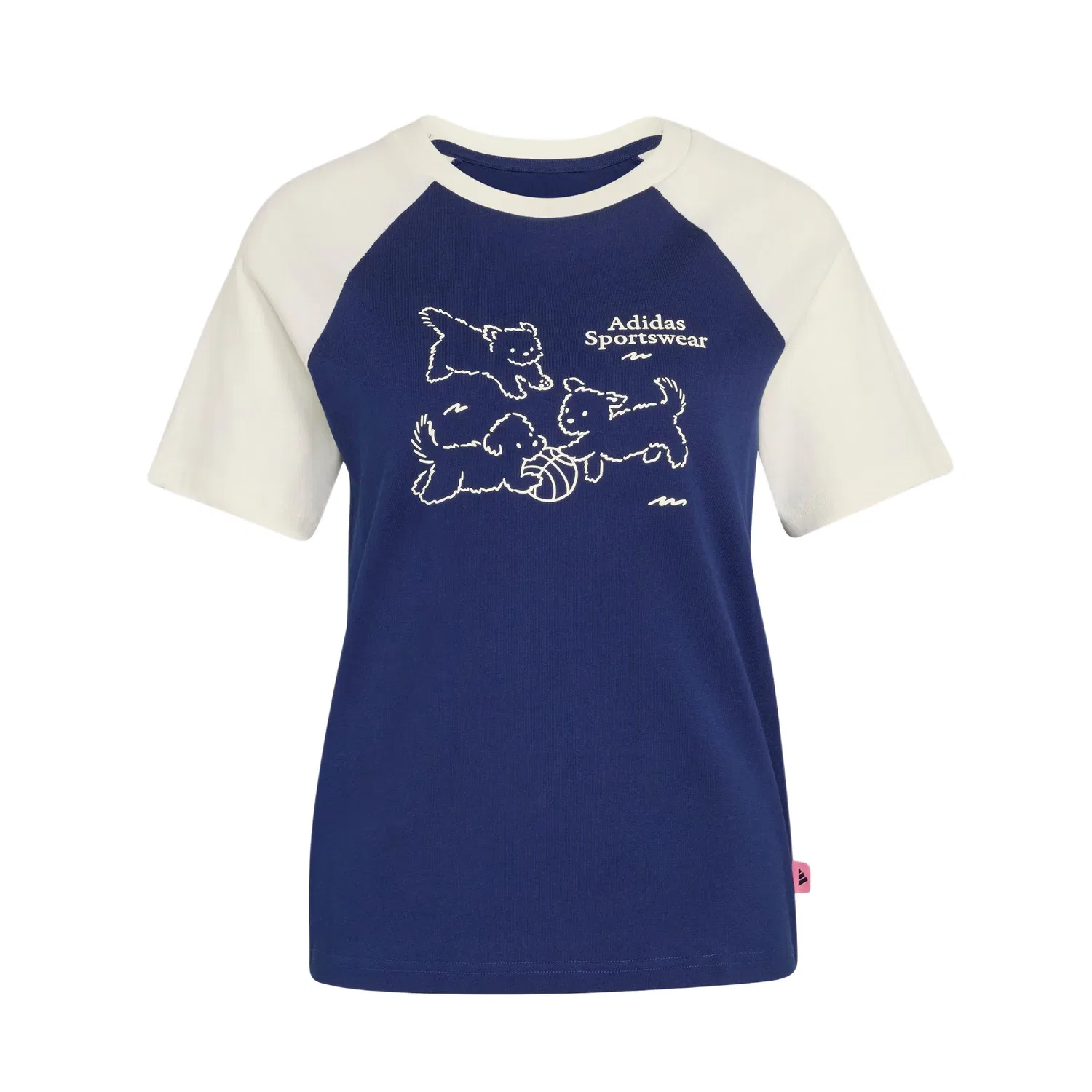 Футболка женская Dark Blue/Jade White, с круглым вырезом Adidas