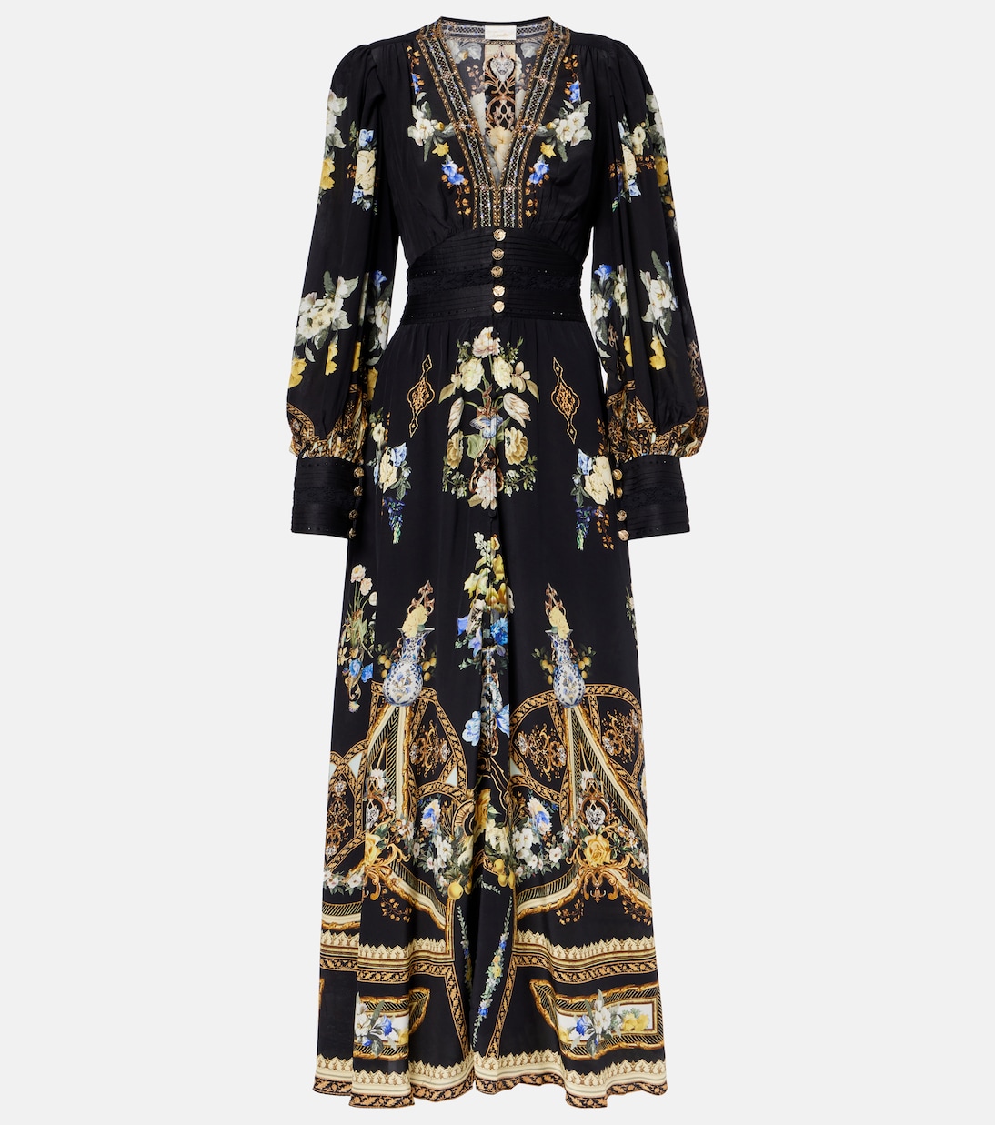 

Длинное шелковое платье с цветочным принтом Ottoman Elegance Camilla, Ottoman Elegance