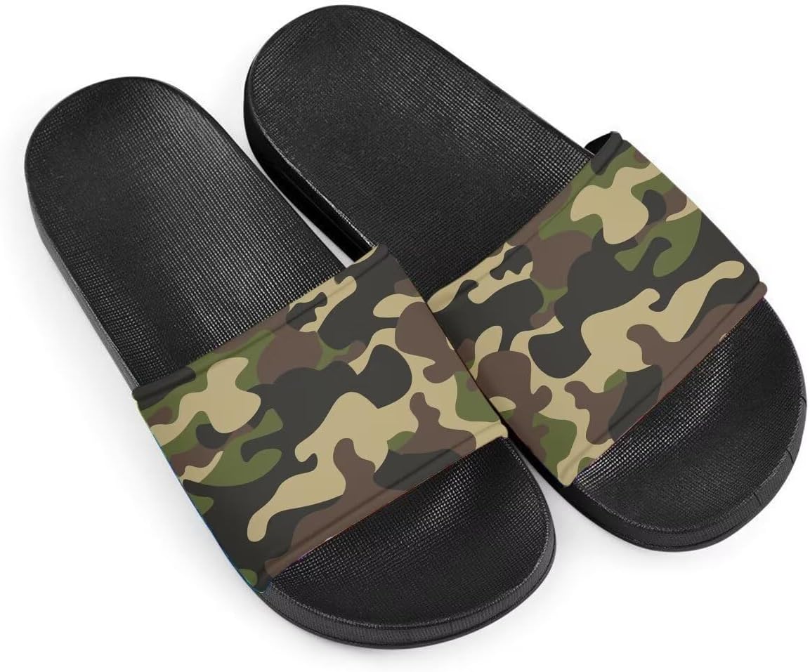 

Тапочки Howilath с оригинальным узором для женщин и мужчин, нескользящие шлепанцы с одной лямкой, открытый носок, мягкая подошва, плоские сандалии, зеленый