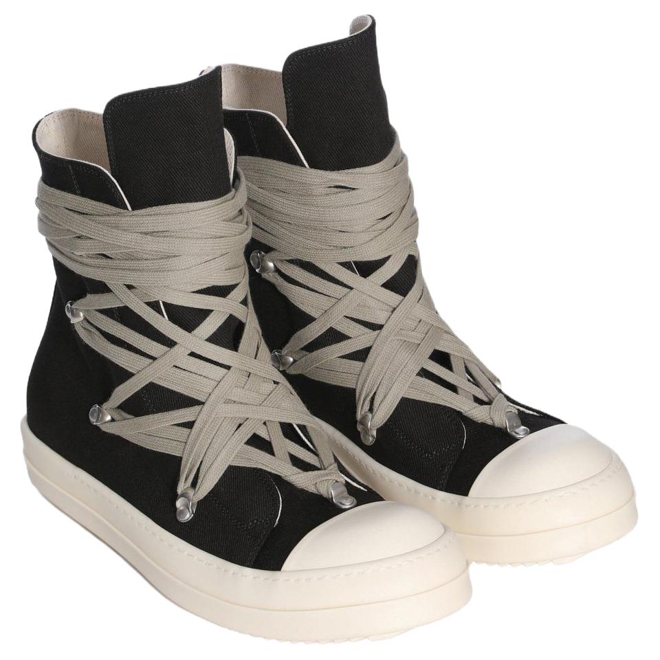 Высокие кеды на шнуровке мужские черные Rick Owens DRKSHDW, Original Shoe Box Included — фото 4