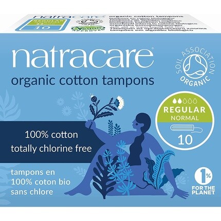 

Тампоны без аппликатора Natracare из органического хлопка, 10 шт. в упаковке