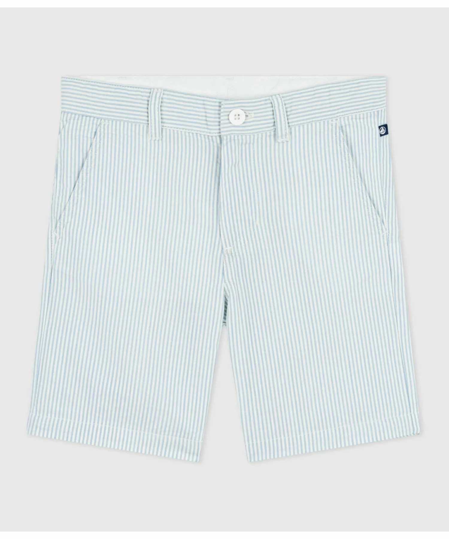Полосатые бермуды PETIT BATEAU, Off-white/light blue