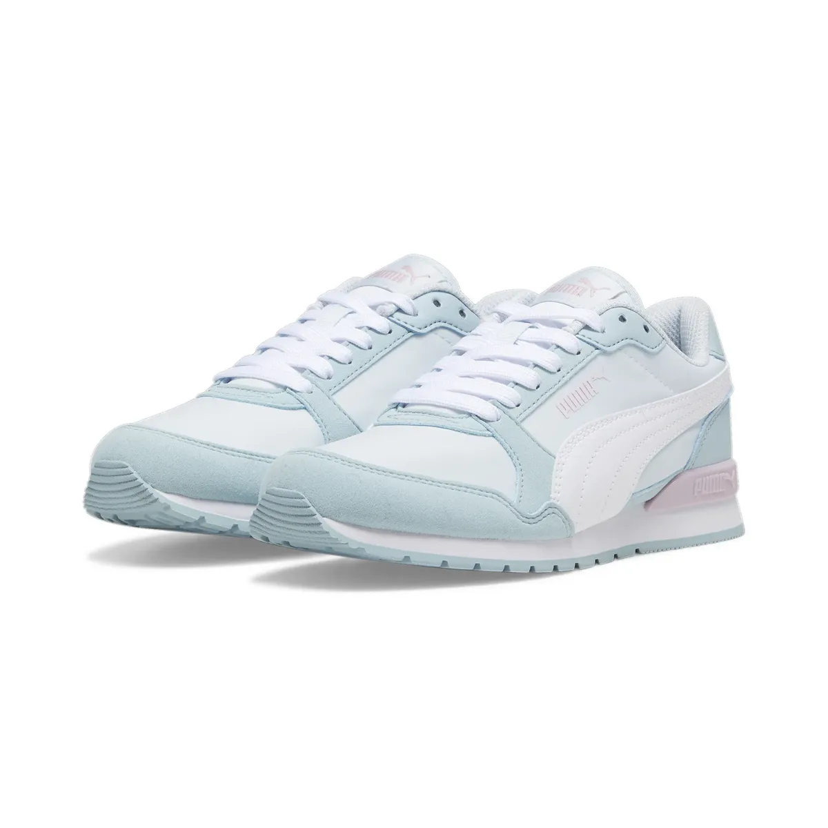 

Кроссовки PUMA "ST RUNNER V3 NL JR", цвет Dewdrop- Puma White-Turquoise Surf-Grape Mist