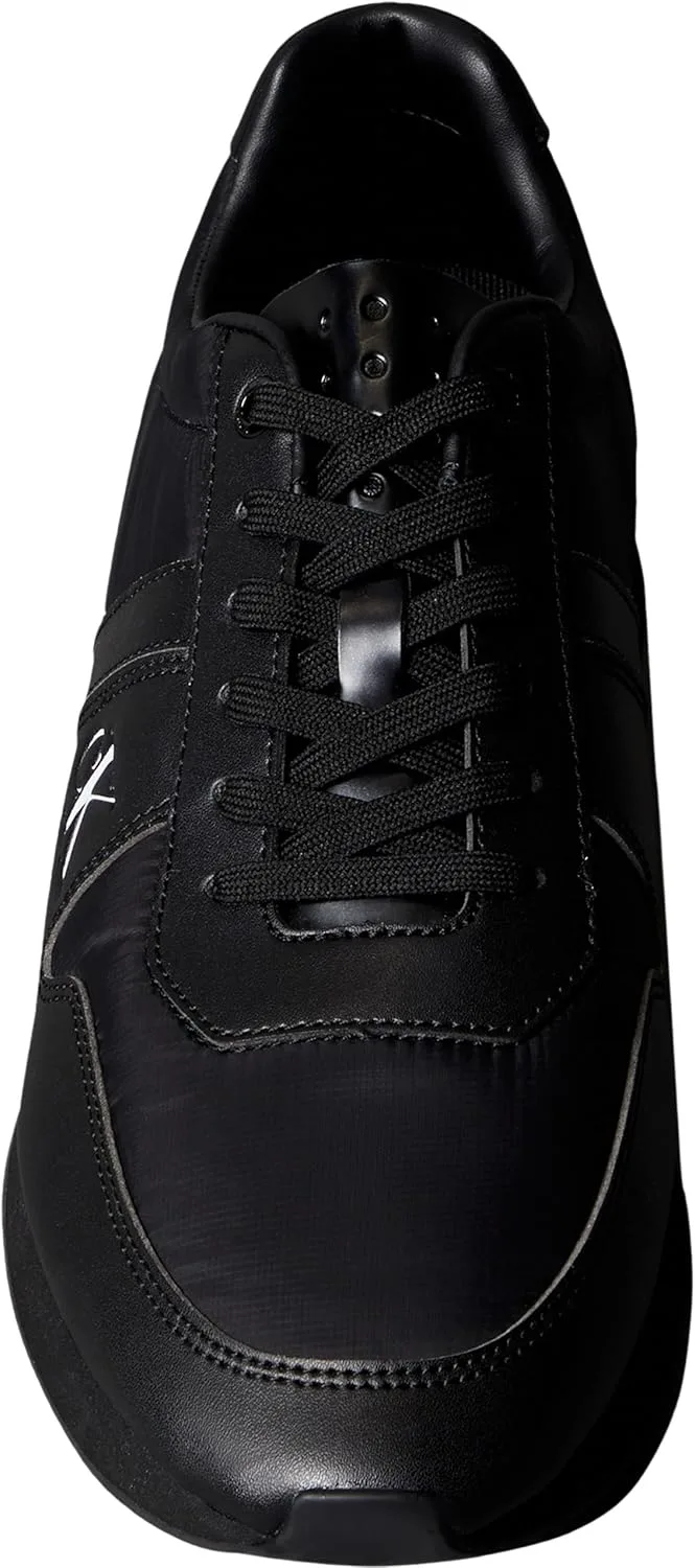 Мужские низкие кеды Calvin Klein Retro Run Lace Mix Emb Tongue Ym0ym01400, черный — фото 4