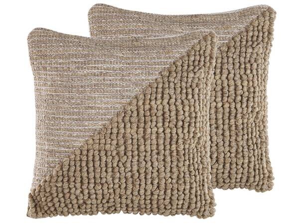 

Подушка Beliani 2 шт ASLANAPA, 45x45x45 см цвет beige/creme