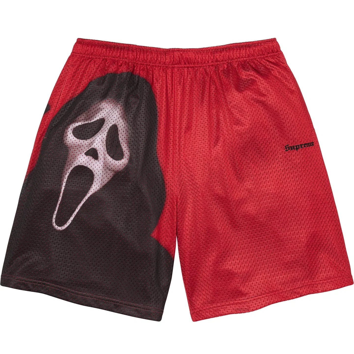 Шорты повседневные Supreme x Ghostface Mesh Short красные