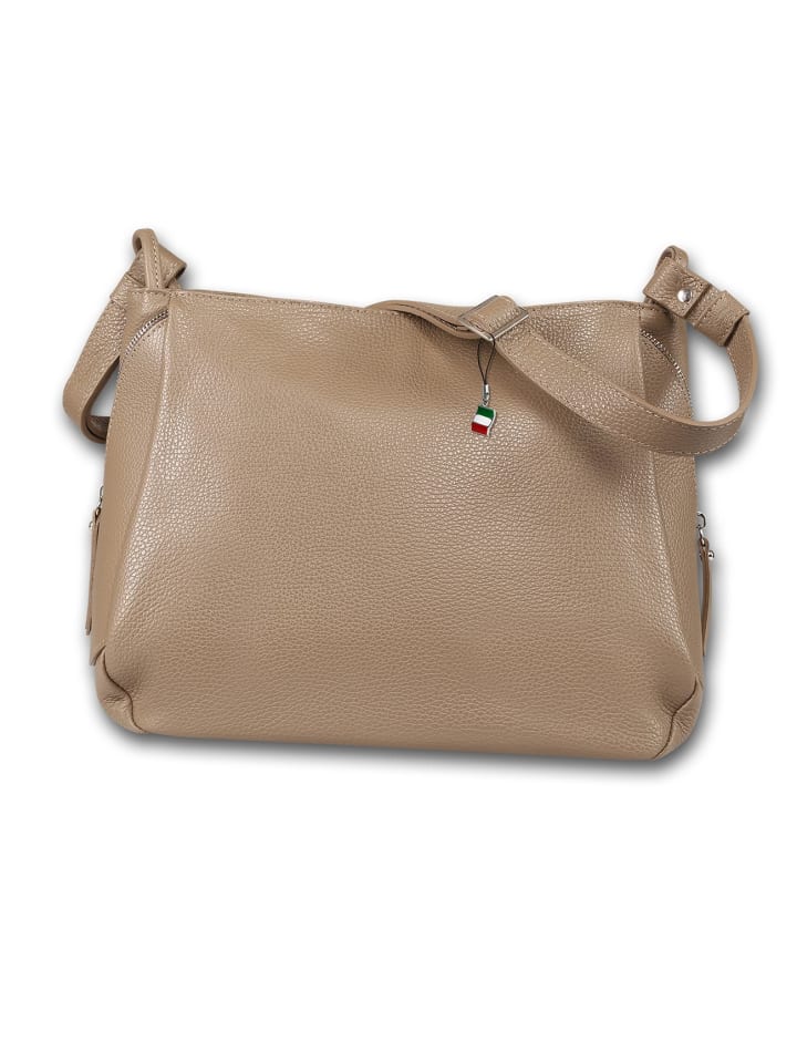 

Кожаная сумка через плечо Florence, серо-бежевая, примерно 35 см Florence