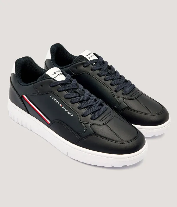 Кожаные кроссовки Basket Core Tommy Hilfiger, синий — фото 3