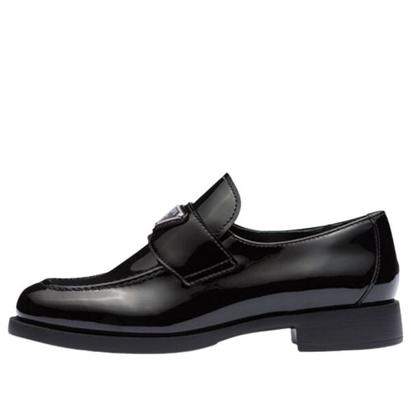 Кроссовки patent leather loafers 'black' Prada, черный
