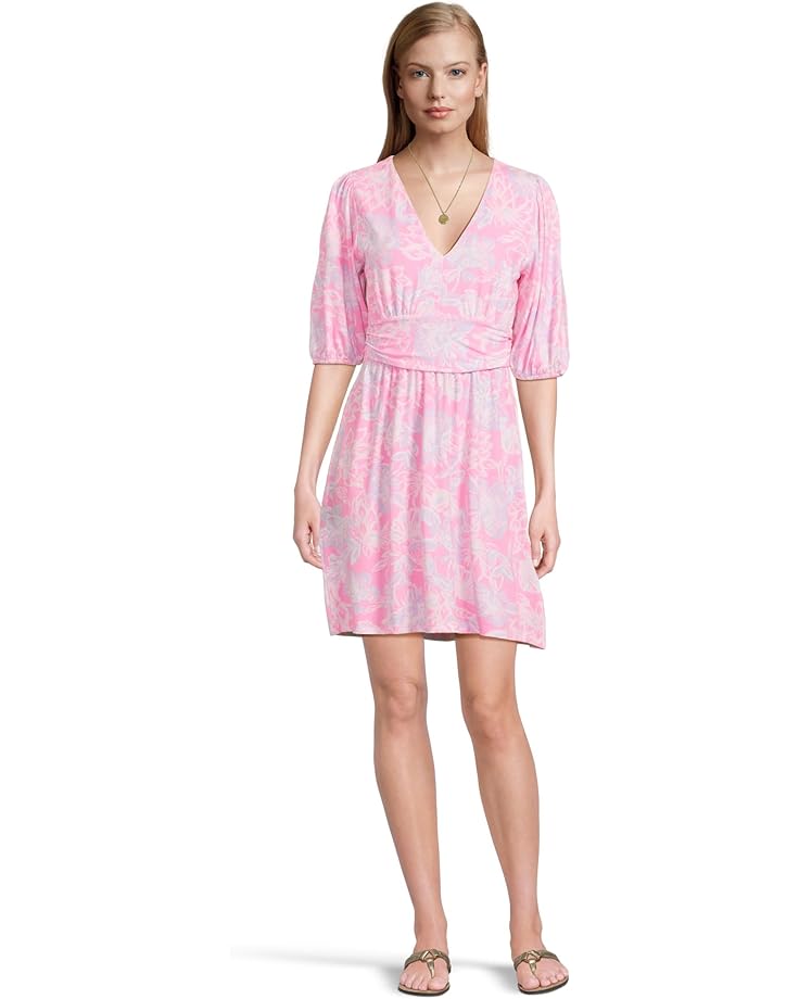 

Платье Lilly Pulitzer Brightan Dress, цвет Rousseau Pink Zen Garden