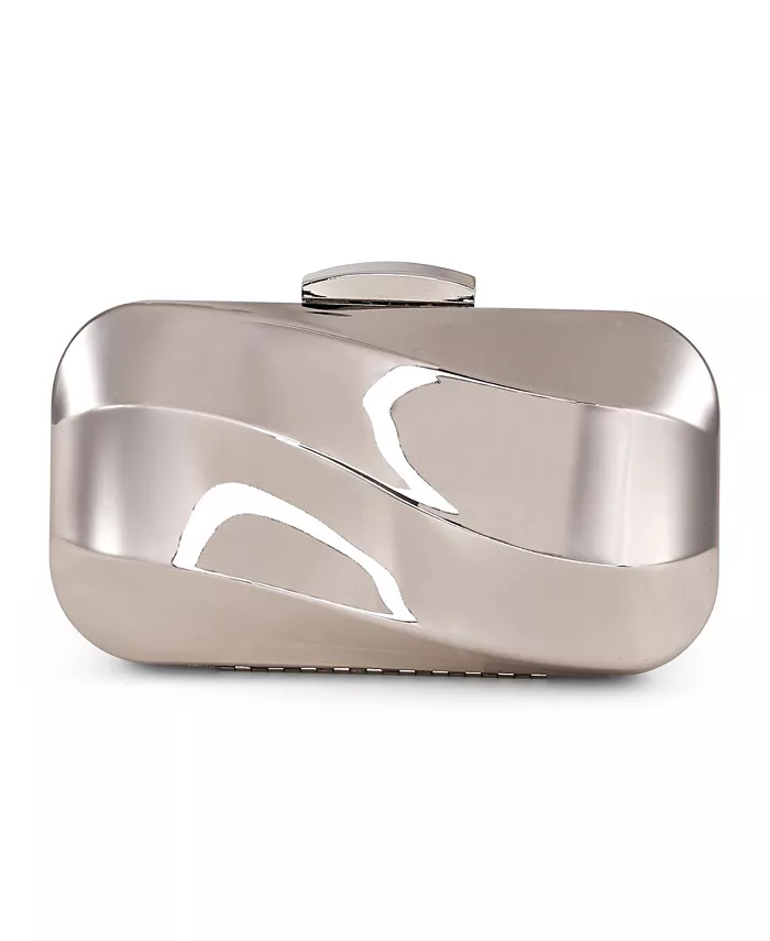 

Женская сумочка-клатч Aven Metal Wave Minaudiere Jewel Badgley Mischka, серебряный