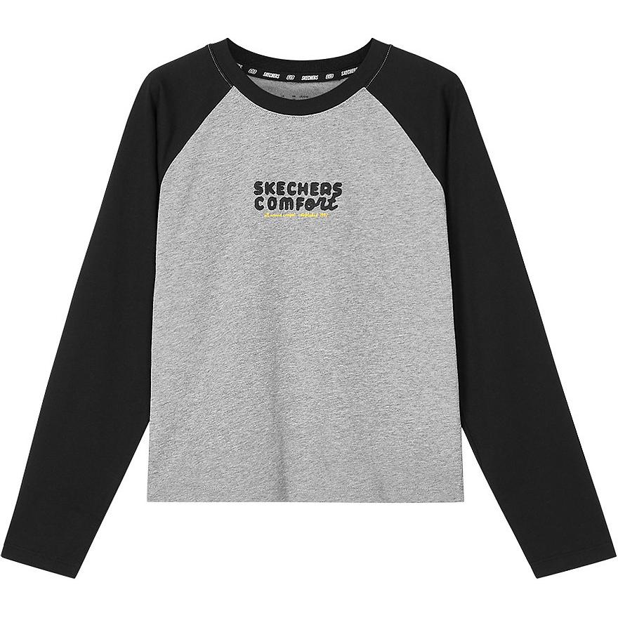 

Футболка Sports Alliance Series с рукавом реглан женская средняя Heather Gray Skechers, Medium Heather Gray/004F