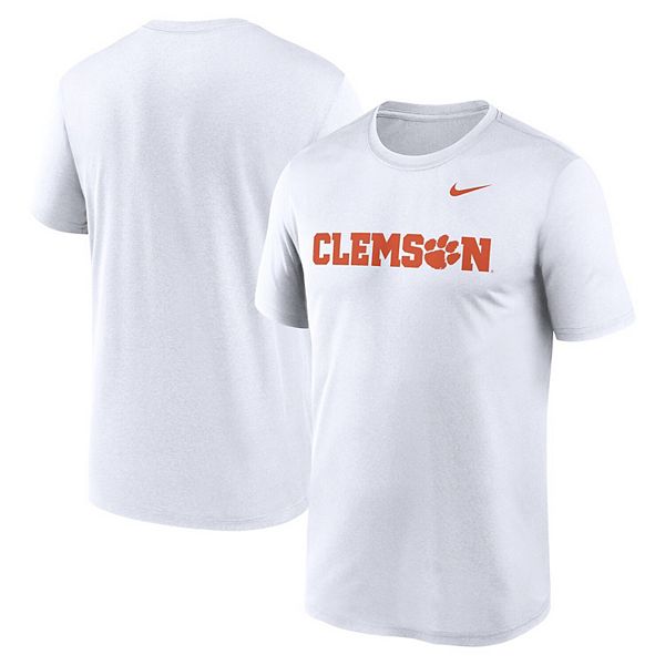 

Мужская белая футболка Clemson Tigers Primetime Legend Wordmark Nike