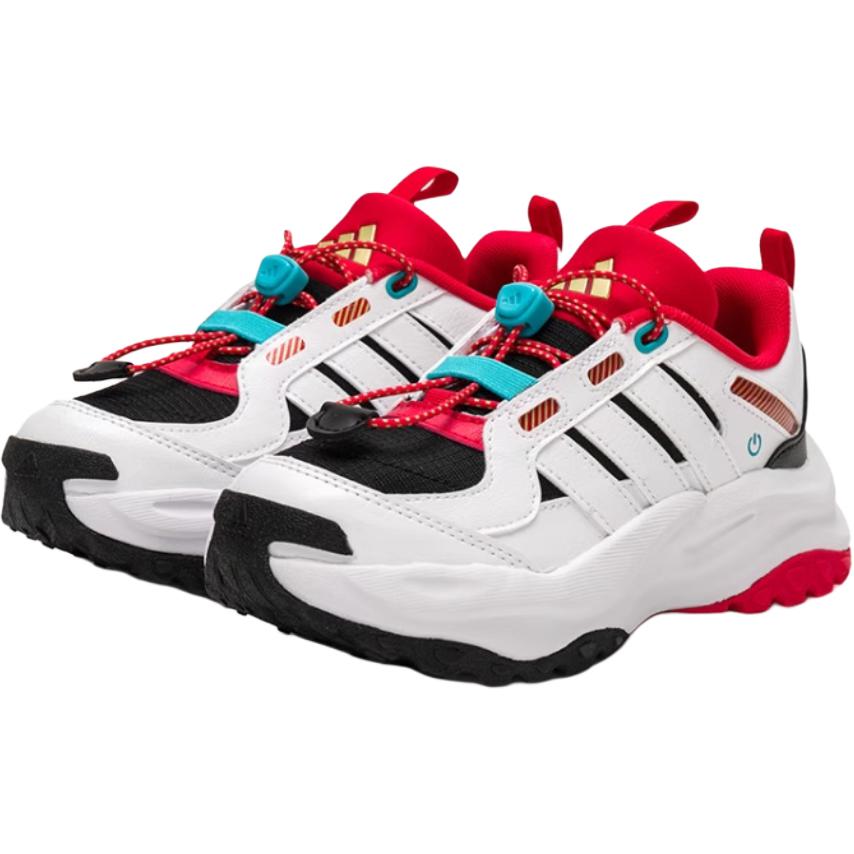 Adidas Модель Maxxwavy устойчивые к истиранию низкие детские повседневные кроссовки red white kids' — фото 4