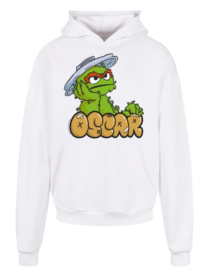 

Пуловер F4NT4STIC Ultra Heavy Hoodie Sesamstraße Oscar Annoyed, белый