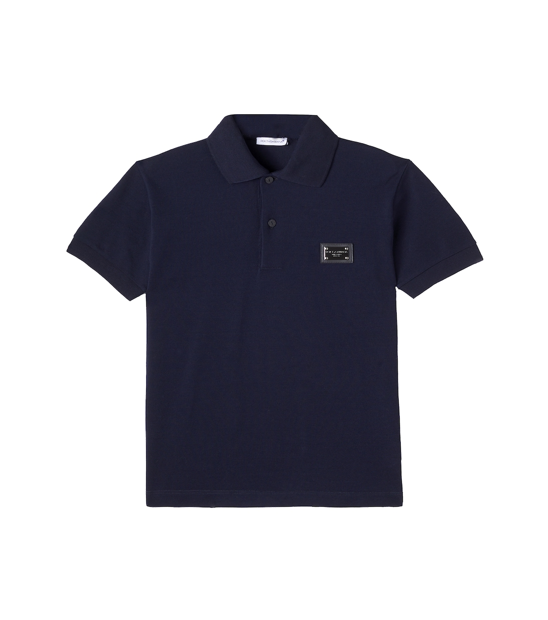 

Хлопковая пике-поло с логотипом Dolce&Gabbana Kids, Blu Scurissimo 1